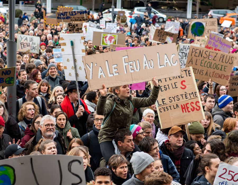 Manifestation pour le climat à Lausanne le 2 février 2019