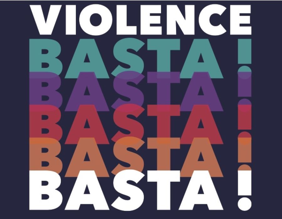Flyer de la campagne "Violence Basta!"