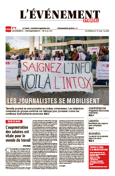 Une du journal