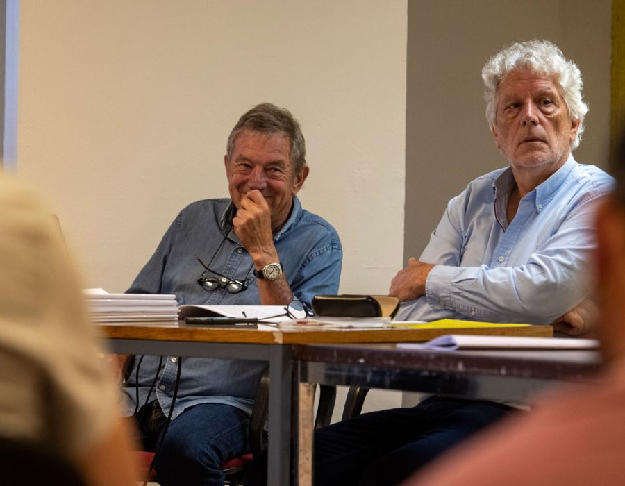Michel Bühler et Nago Humbert lors de la présentation du Manifeste à la presse.