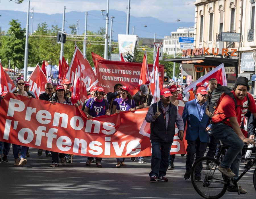 Défilé du 1er Mai à Genève.