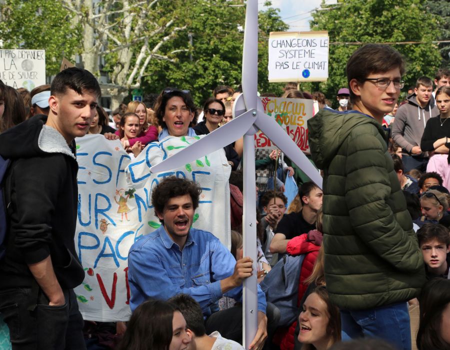 Grève des étudiants pour le climat le vendredi 24 mai à Lausanne.