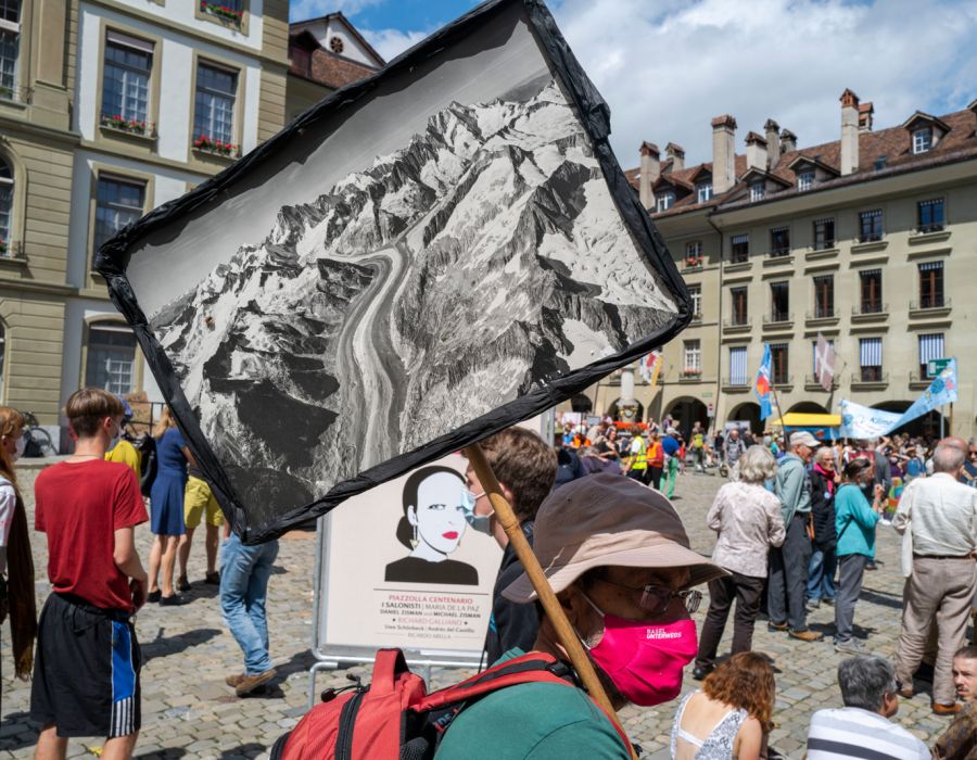 Manifestation à Berne pour le climat en août 2021.